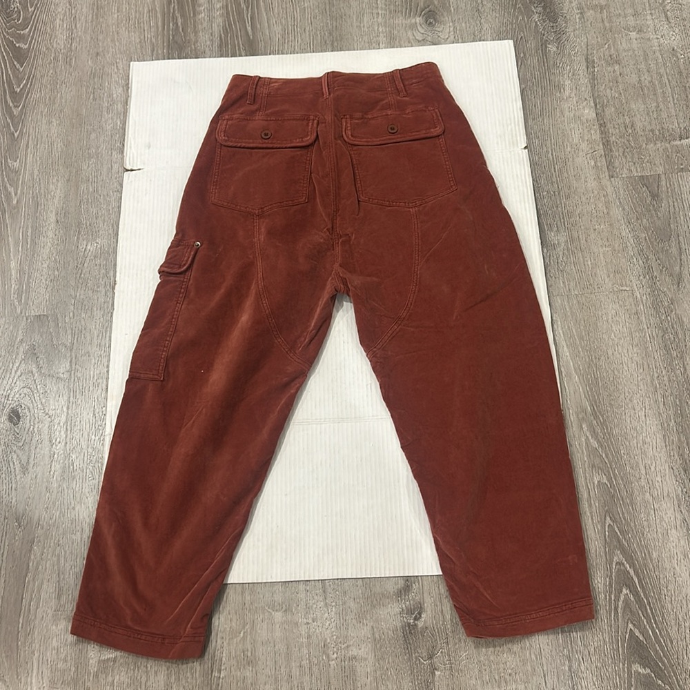 NWOT FREE PEOPLE Bay To Breakers Soft Corduroy Cargo Pants In Roasted Russet S - Picture 16 of 17